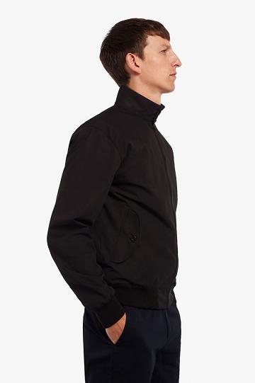 Black Fred Perry J7320 Men's Jackets | PH 1213NWYB